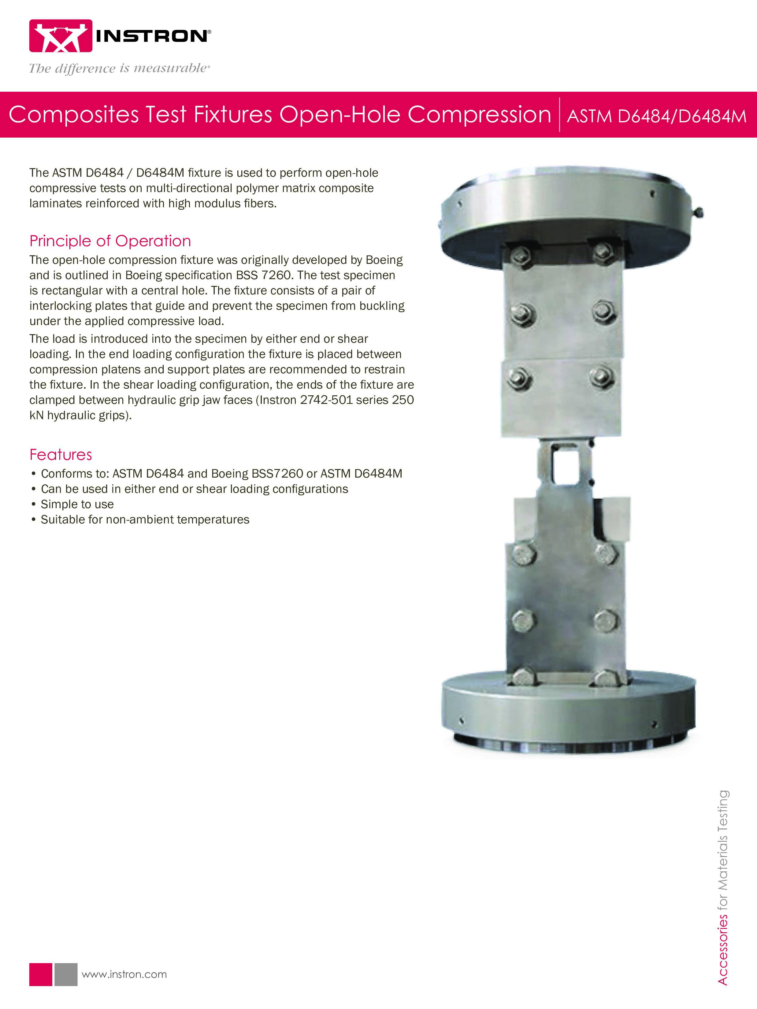 Composites Test Fixtures: Open Hole Compression