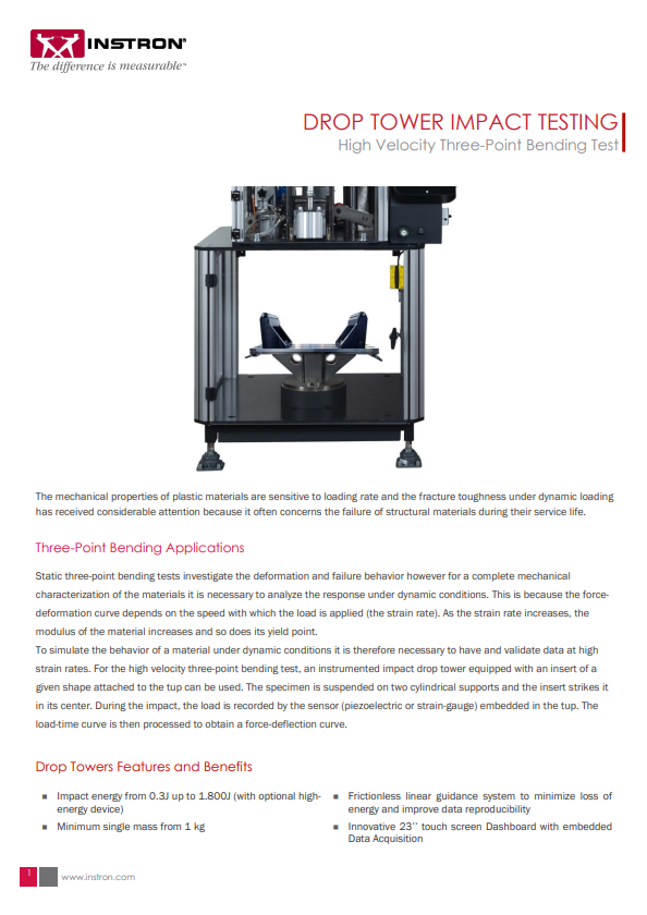 Impact Drop Tower – Three-Point Bending