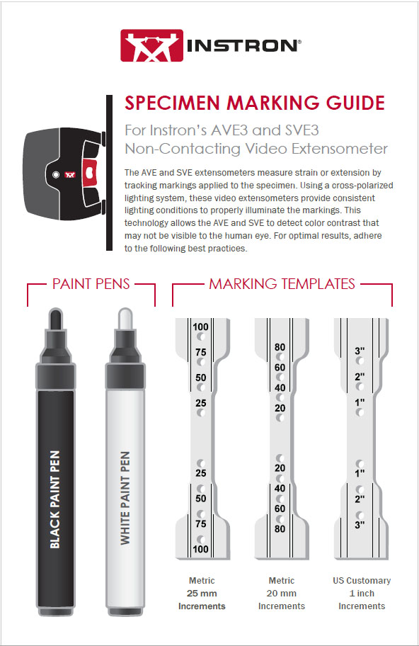 Specimen Marking Guide for Instron’s Video Extensometer