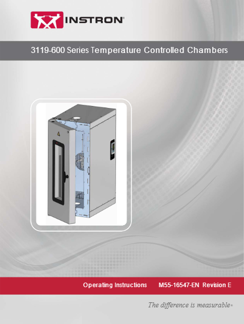 3119-600 Series Temperature Controlled Chambers Operating Instructions