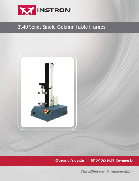 3340 Single Column Table Frames Operator Guide