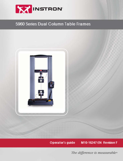 5960 Dual Column Table Frames Operator Guide